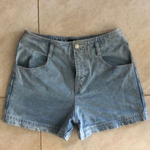 high waisted light blue urban outfitter short